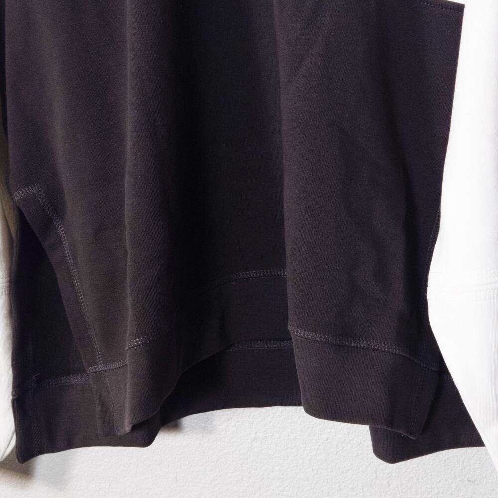 Ganni Sweatshirt Size XL Cream Colorblock Scandi Minimal Wave Statement - Picture 5 of 7